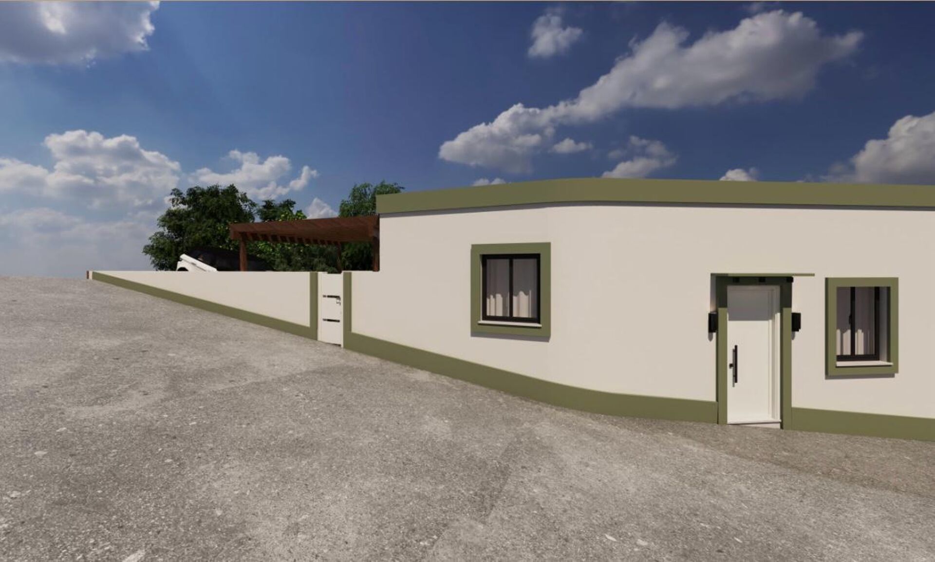 Moradia térrea com logradouro para obras totais 