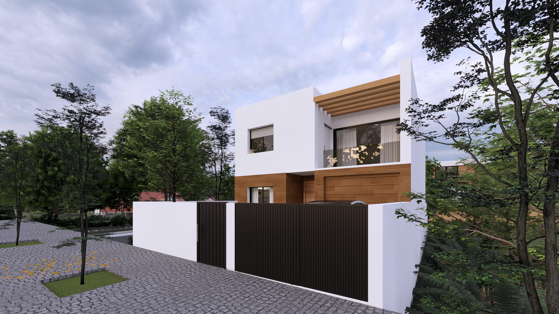 Moradia geminada T4 com garagem 