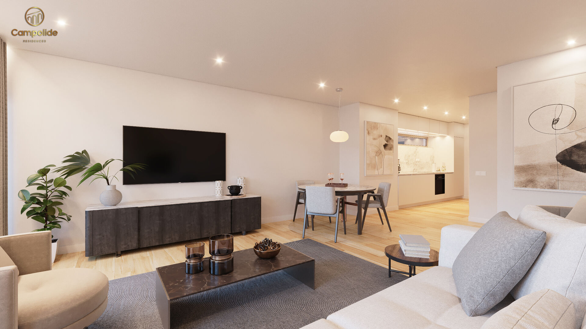 Construção nova em Campolide. T3 com 2 Varandas  e com 3 lugares estacionamento